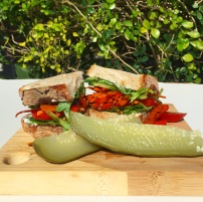 Fresh Vegetable Balsamic Sourdough Sandwich
